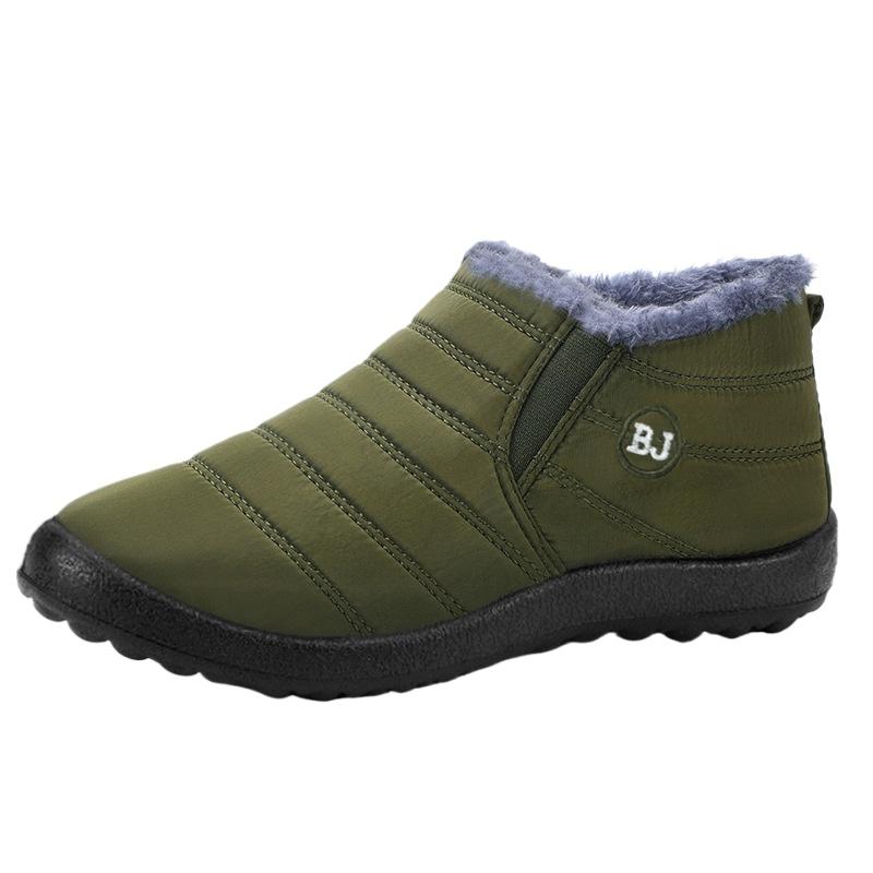 Large Size Cotton Boots, Winter Fleece-lined Thickened Fashion Snow Boots, Men's and Women's Couples' Waterproof and Non-slip Cotton Shoes for Women.