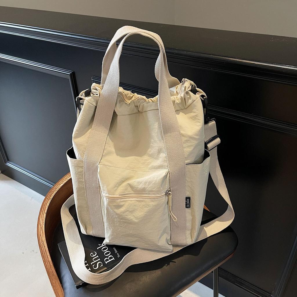 Schoolbag New Tooling Wind Backpack Women's Shoulder One Shoulder Crossbody Large Capacity Handbag Commuter Versatile Simple Three-purpose Bag