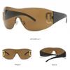 Stylish Frameless Glasses Shades Sun Eyeglasses Y2K Sunglasses for Daily Use for Women Wrap Around Punk Sport Sunglasses for Daily Use