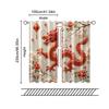 2 Pcs, Filtering Curtains (Excluding Rods, Non-Movable, Without Batteries) Chinese Dragon_00016 For Use In Bedrooms And Living
