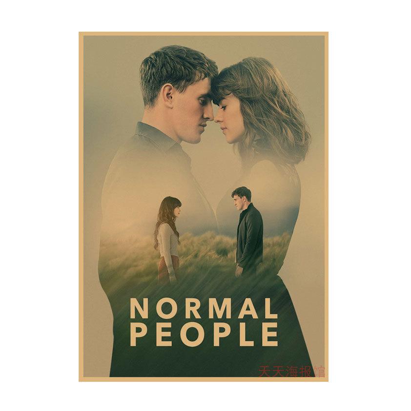 

Normal People Film Poster - Kraft Paper Cafe Wall Art 29.7X42cm (A3 size)