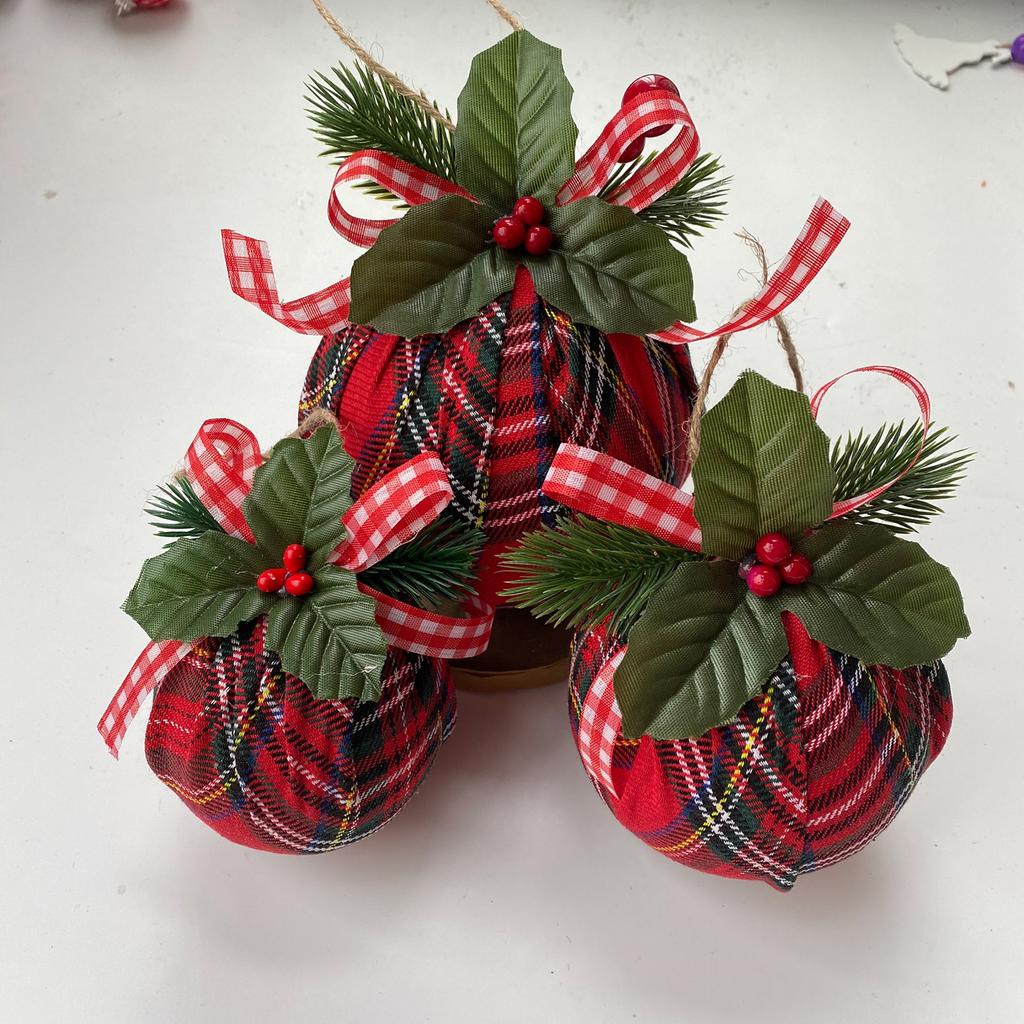 Xmas Ball Exquisite Compact Xmas Cloth Ball for Home Holiday Party Wedding Ornament