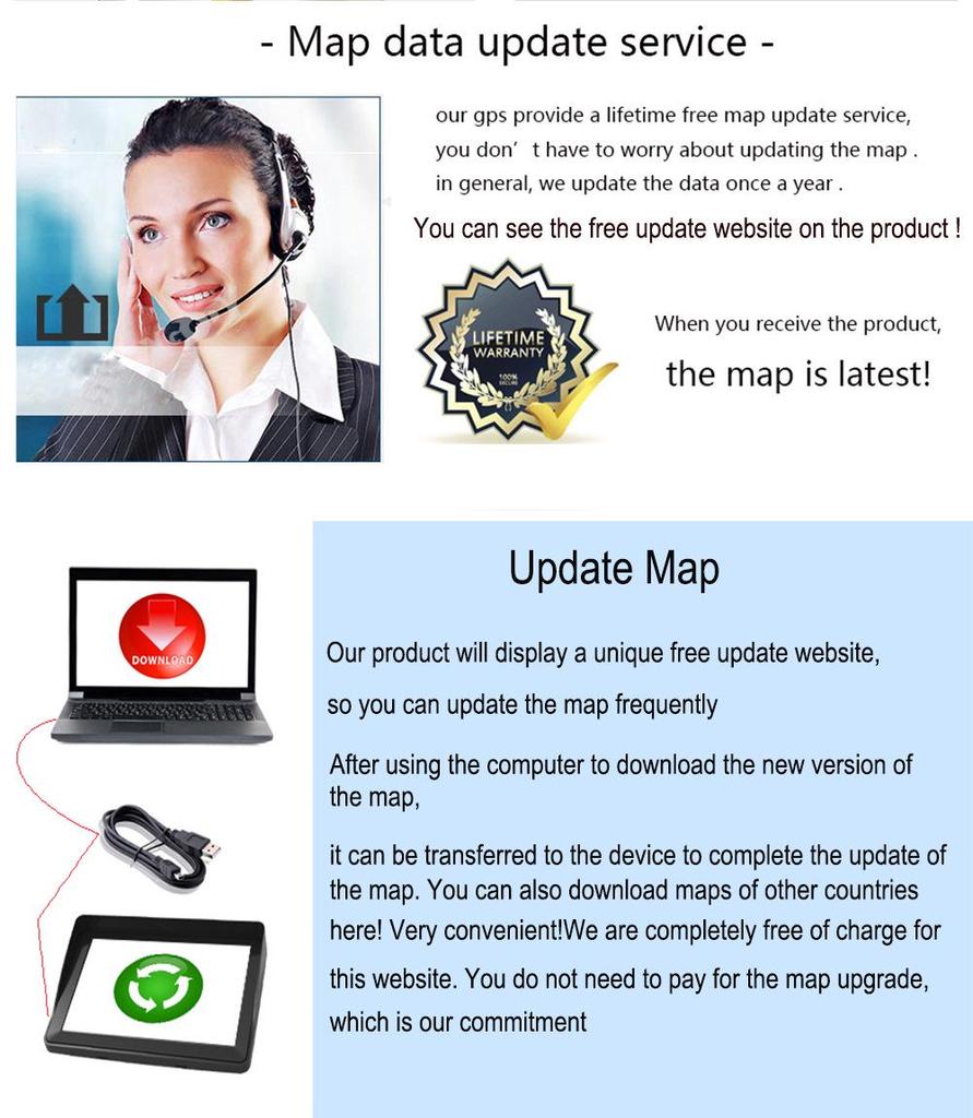 5-Inch Portable Car GPS Navigator with 8G HD Maps for Europe & US, Universal for Car & Truck, Includes FM.