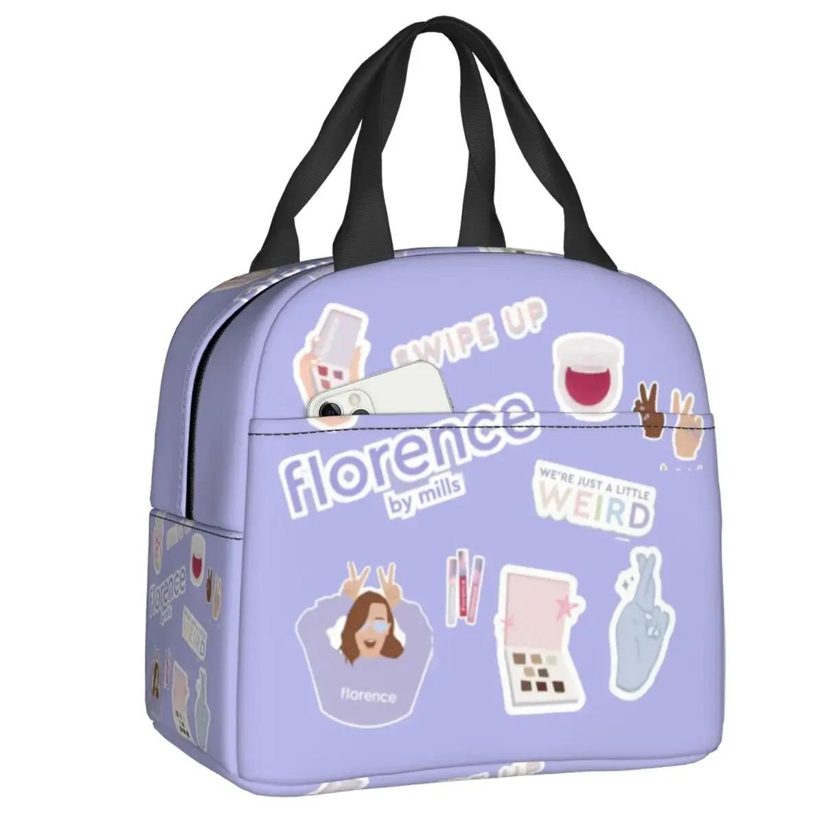 Изолированная сумка для обеда Florence By Mills для пикника на открытом воздухе, герметичная термосумка-холодильник для бенто, женская и детская школьная сумка для еды 22x20x13CM хаки