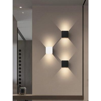 6W LED Kreativní Nástěnné Světlo Vnitřní Hliníkové Černé/Bílé Dlouhá Životnost Energeticky Úsporné LED Nástěnné Svítidlo Vhodné pro Ložnici Obývací Pokoj