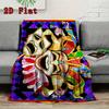Masquerade Party Print 2D Flat Pattern Flannel Blanket High Quality All Seasons Warmth and Comfort Perfect for Christmas Gifts.