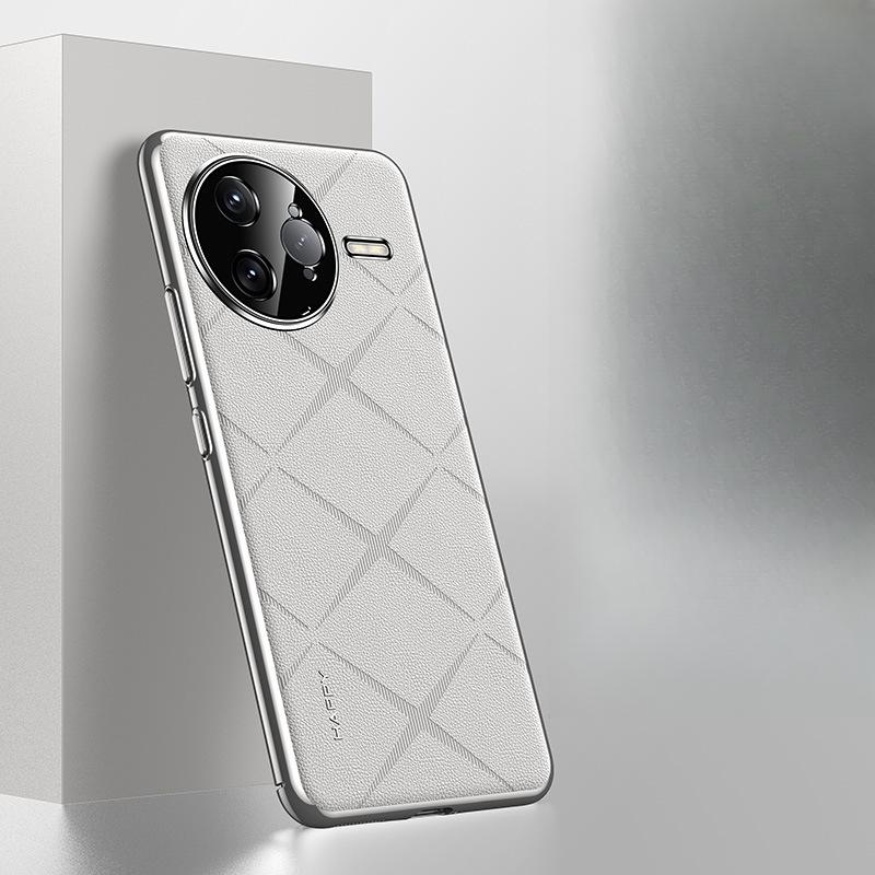 Applicable To Redmi K80pro Mobile Phone Case Lens Full-inclusive Redmi Anti-fall K80 Business Men's Chanson High-end Plain Leather Case