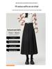 Autumn/Winter 2025 High-Waist Pleated A-Line Skirt - Slimming Woolen Mid-Length for Women