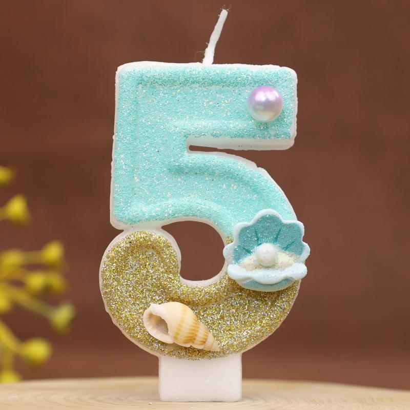 Numbers Birthday Candles Beach Ocean Birthday Cake Party Decoration Candles 1st Birthday