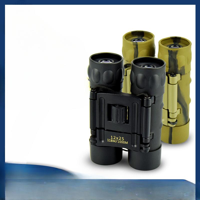 

Новий камуфляжний бінокль 12 × 25. Малий складаний портативний повністю оптичний зовнішній телескоп HD
