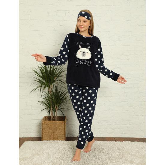 

Женская пижама с манжетами Akbeniz Welsoft Fleece 8400