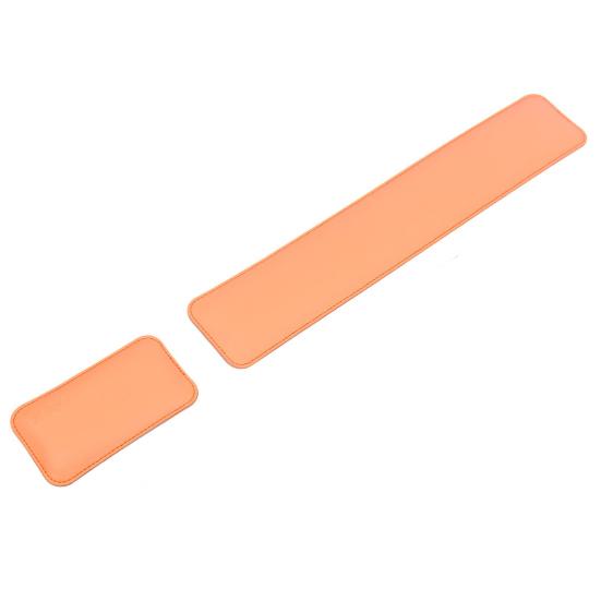 

1 комплект, подставка для запястий для мыши, эргономичная супермягкая двусторонняя искусственная кожа, медленный отскок, облегчение боли, нескользящая клавиатура для компьютерной мыши оранжевый/серый