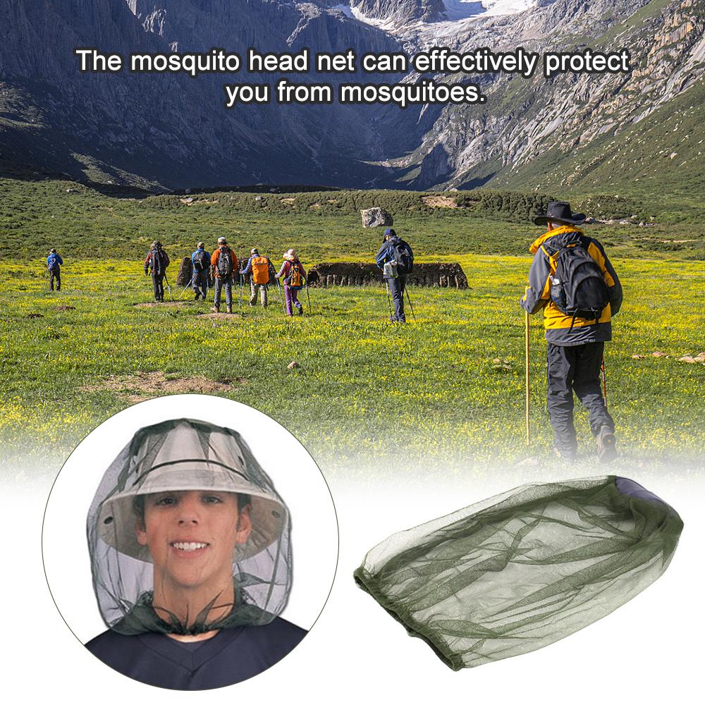 Mosquito Head Mesh Nets Gnat Face Netting Mosquito Hat Full Covers for Outdoor Camping Travel