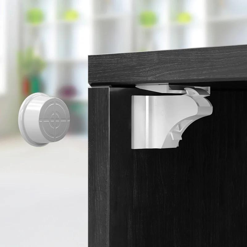 Children infant protection safety lock magnetic limiter invisible cabinet drawer lock baby proofing no drilling screws accessory