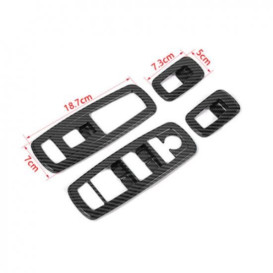 4pcs Window Lift Switch Panel Cover Trim for Dodge Charger 2011+ & Ram 2010-2017