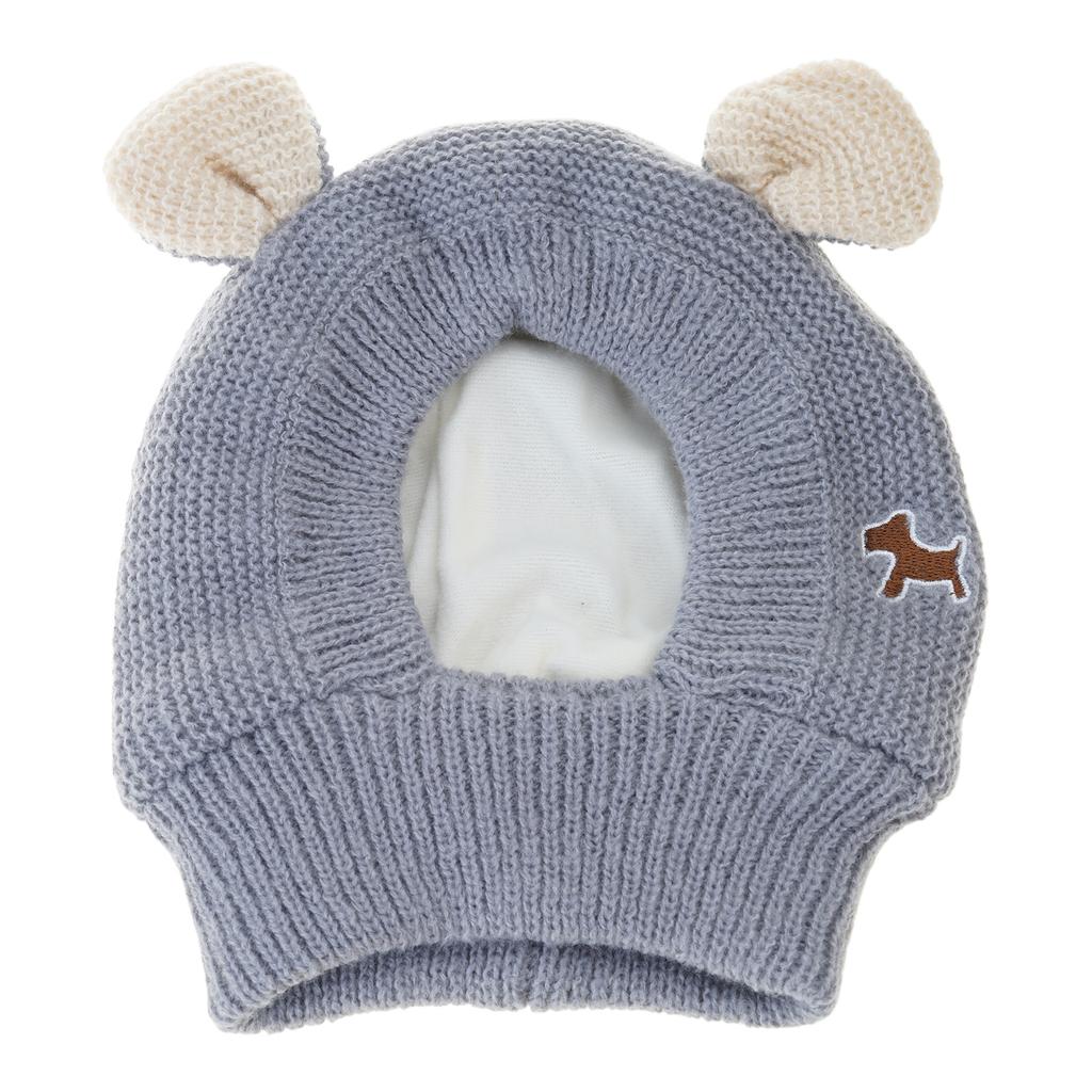 Lustige Strickmütze für kleine Hunde Cartoon Bärenohren Welpenkostüm Mütze Hübsche winzige Mütze Kopfbedeckung Wintermütze für Teddyhunde