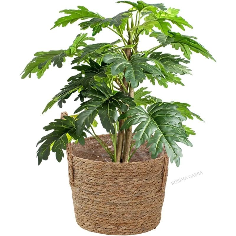 Xiaomi Straw Flower Pots Sea Grass Potted Flower Baskets Woven Baskets Handmade Flower Pots Bamboo Woven Rattan Baskets