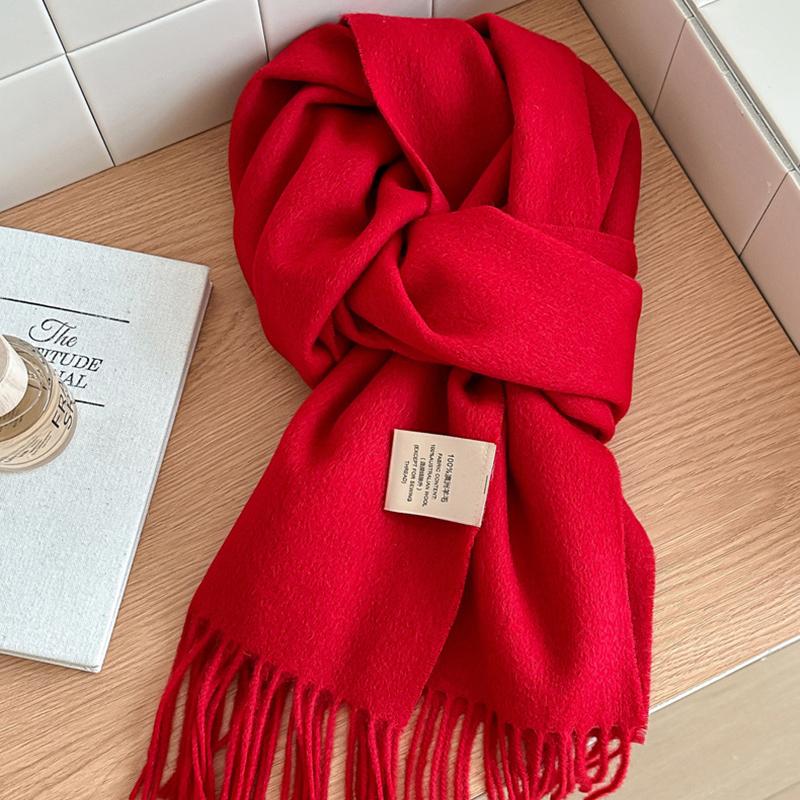 Winter 31 Solid Color  Wool Scarf Men'S And Women'S Shawl Wraps Universal Scarves Warm And Cold Proof  Scarf