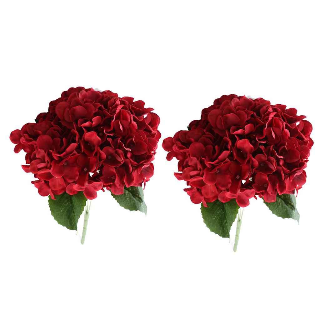 2 Pezzi Bouquet di Fiori Ortensia Fiore Real Touch Regali San Valentino Matrimonio Natale Ufficio Festa di Famiglia Soggiorno