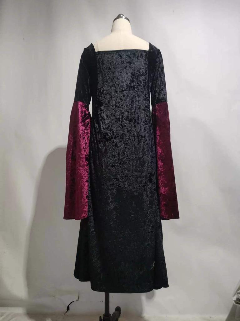 Medieval European Court Style Retro Party Dress for Women - Long Dress