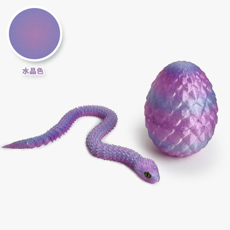 3D Printed Snake Dragon Egg Home Decoration Joint Mobility 30cm Snake Molds Craft Ornament Decompression Toys