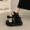 Popular skirt platform sports sandals women's summer wear high sense 2025 new French versatile Roman shoes