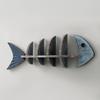 Nautical Wooden Fishbone Wall Decor Rustic Skeleton Fish Floating Shelf Coastal Wall Mounted Display