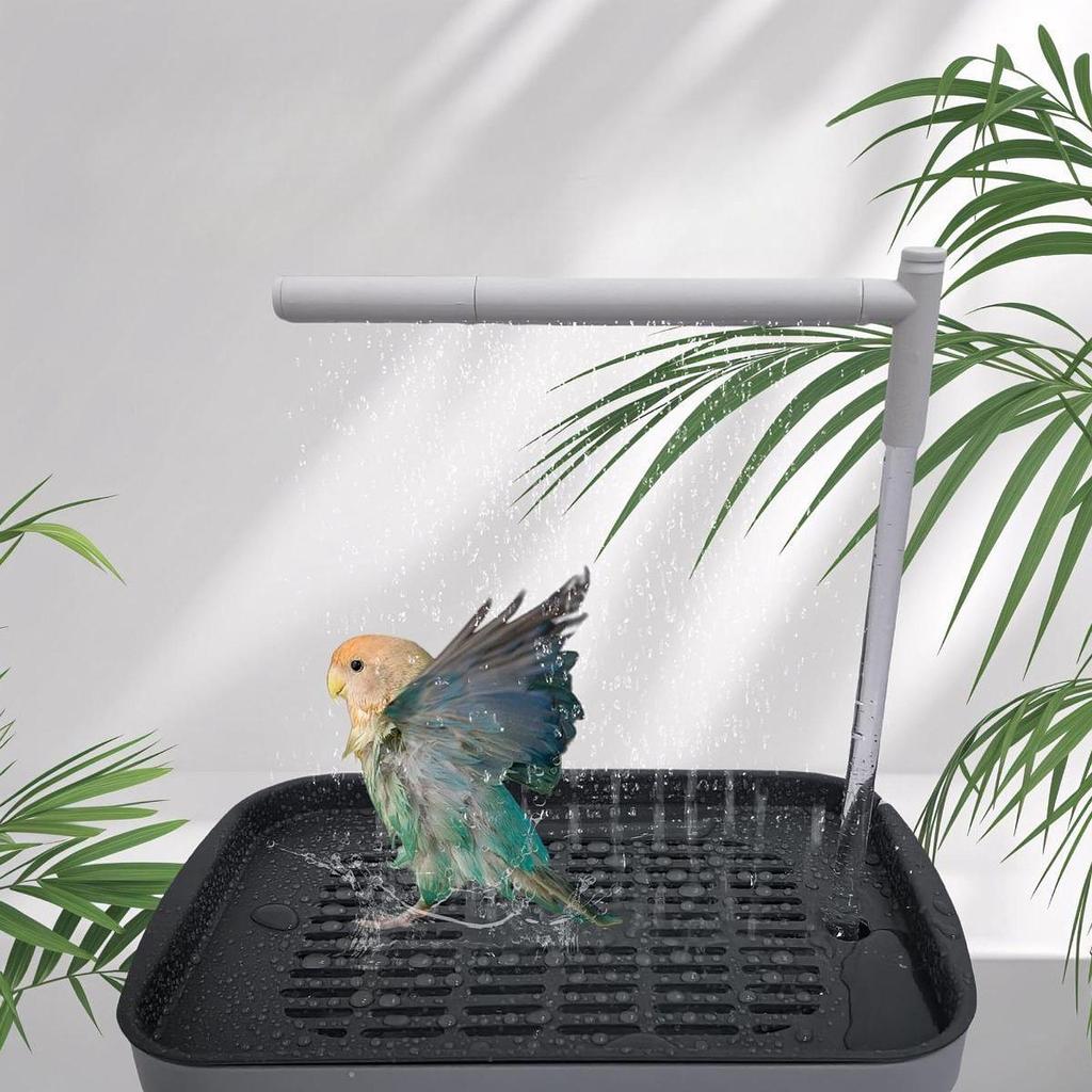 Automatic Bird Bathtub with Running Water USB Electric Bird Shower Box for Lovebird Ferret Cockatiel Bird Supplies
