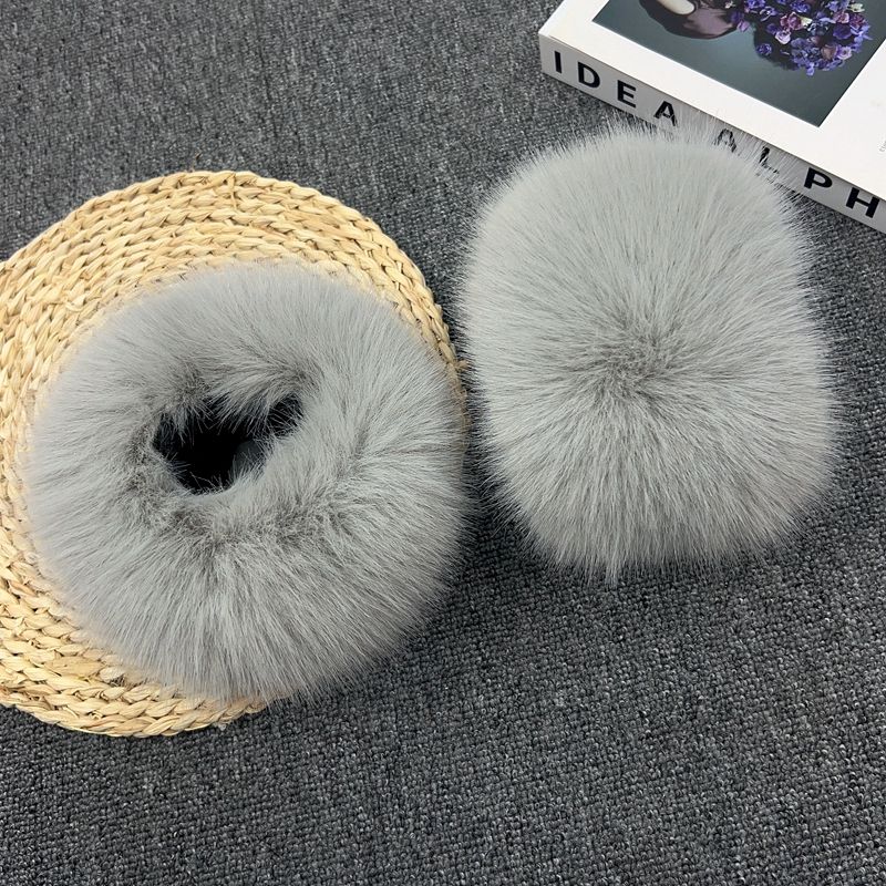 

Браслет на запястье из короткого меха лисы и кролика, женский рукав Gray