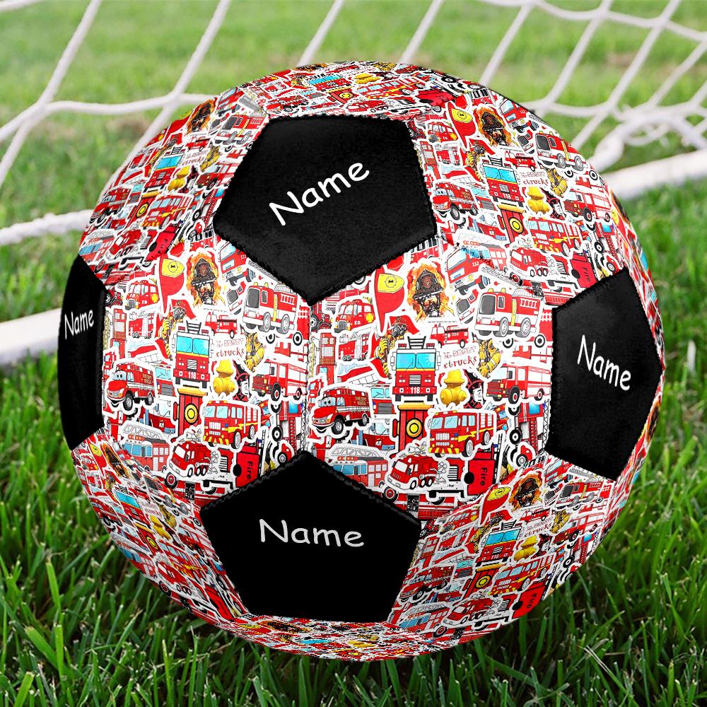 Custom Name fire truck Theme Size 5 Soccer Ball, Suitable for Both Indoor and Outdoor Matches, a Gift Suitable for Everyone.