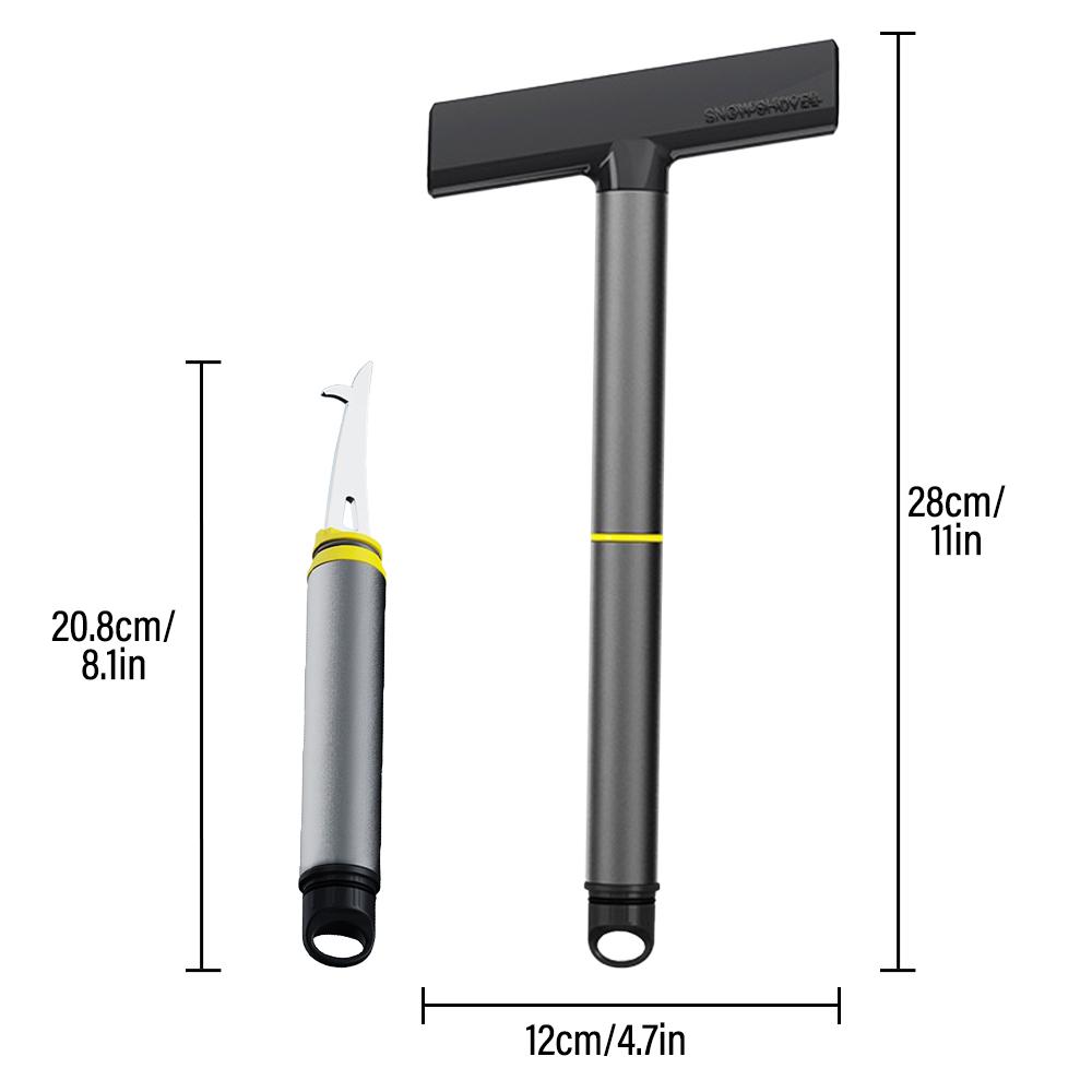 

CAER Портативный инструмент для мытья окон в дождливую погоду Скребок 3 В 1 Щетка для лобового стекла и зеркала заднего вида Инструмент для удаления снега и льда из ТПУ