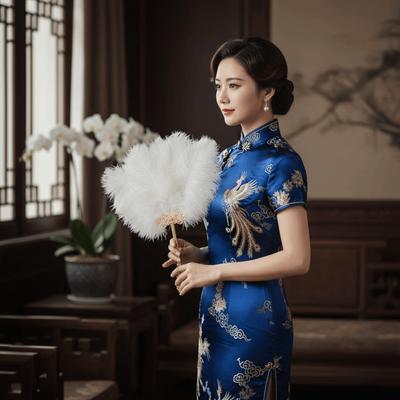 Verenambachten Verenwaaier Dansuitvoering Cheongsam Catwalk Decoratieve Ambachtelijke Waaiers Antieke Hanfu Handheld Cheongsam Dansrekvisieten