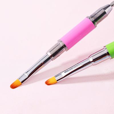 Yousheng Nail Art Drawing Brush Soft Bristle & Glue Pick-up Stick Double-Head Manicure Painting Pen Multifunctional Acrylic Liquid Powder Liner Pen