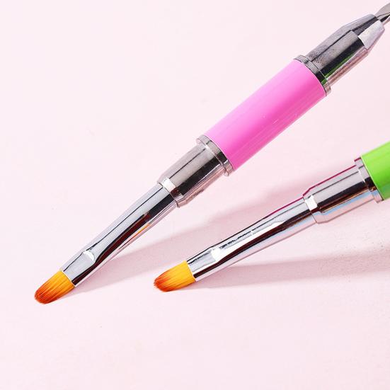 Yousheng Nail Art Drawing Brush Soft Bristle & Glue Pick-up Stick Double-Head Manicure Painting Pen Multifunctional Acrylic Liquid Powder Liner Pen