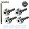 RENPA Titanium Alloy License Plate Bolt Wild Design Vehicle Inspection