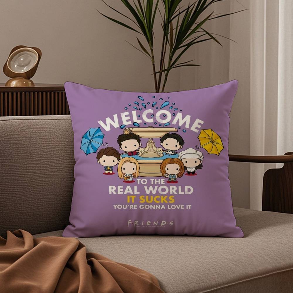 Klassischer Kissenbezug zur TV-Serie „Friends“ – hochwertiger Druck – ideal für Wohnzimmer, Sofa oder Schlafzimmer.
