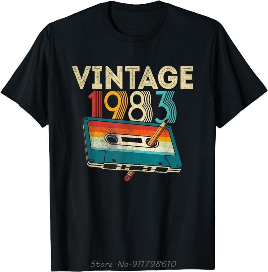 Vintage 1983 Cassette Tape Retro 80s 40th Birthday T-shirt M