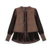 Elegant Autumn Two-Piece Retro Chinese Top for Moms and Seniors