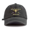 1pc MONTANA Print Washed Baseball Cap for Adults,  Minimalist Retro Style Casual Soft Adjustable Dad Hat, Perfect As Gift