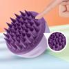 Escova de Shampoo de Silicone Portátil Manual Redonda Macia Massagem Couro Cabeludo Escova de Cabelo