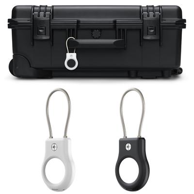360 Degrees Protective AirTag Holder with Steel Wire Line for Luggage Backpack Keys For Apple Airtags Keychain Holder Case