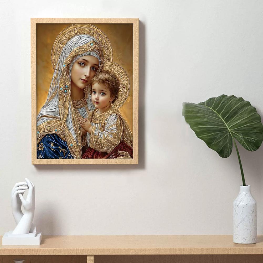 5D Diamond Art Painting Kits For Adults,religious Themes Special Shape Crystal Diamond Partial HandmadeKits For Home Decor R9U4