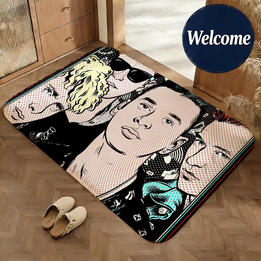 Soft Flannel Floor Mat Music DEPECHE MODE Floor Mat Non-Slip Absorbent Doormat Bathroom Bedroom Home Decor Rug