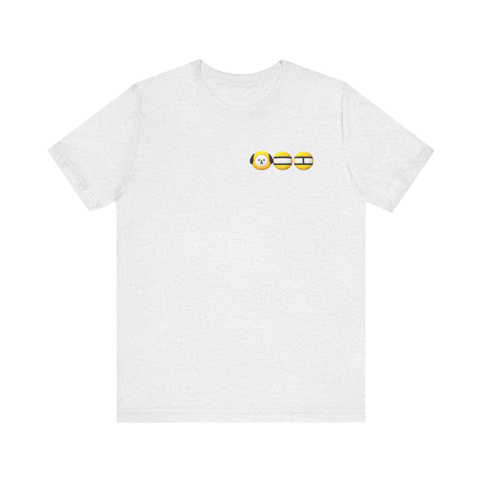 Mens Summer CrewNeck TShirt with Yellow Cartoon Print S