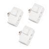 Set of 3 White PSE Ceiling Plugs, PSE Compatible, White, with a Locking Outlet for Lighting Rails, No Installation Required, and Easy Installation.