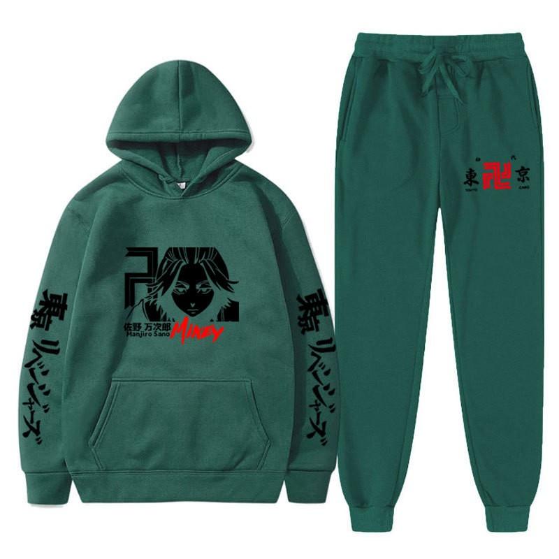 Mens Thick Fleece Hoodie Jogger Set Casual Hip Hop Streetwear Two Piece Outfit