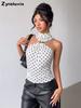 New Polka Dot Spaghetti Strap Vest Top - Slim Fit Bodycon Cami