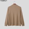 INCERUN Men's Lapel Neck Long Sleeve Buttons Knitted Casual Cardigan Tops