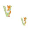 Wooden Letter - Sevi - V - 10 Cm - Wall Decoration - Random Color