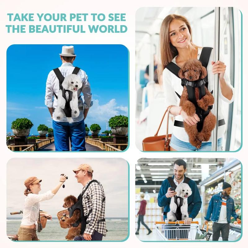 Hunde Transportrucksack Verdickter Schwamm Haustier Front Hunde Transportrucksäcke Outdoor Tragbar Verstellbar Freihändig Hunde Rucksack